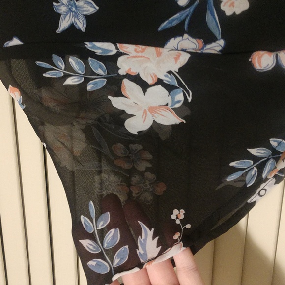 Torrid Multi-Color Floral Print Chiffon Skater Dress Size 14 - Picture 9 of 13